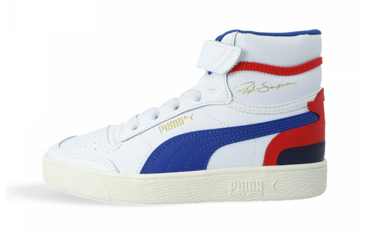 (Preschool) Puma Ralph Sampson Mid V Ps Sneakers White/Blue/Red 370927-02