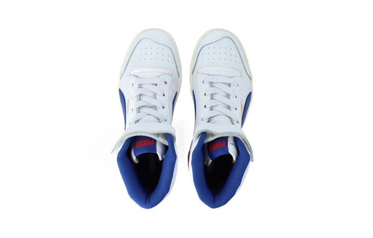 Lookbook (PS) Puma Ralph Sampson Mid V Ps Baskets Blanc/Bleu/Rouge 370927-02