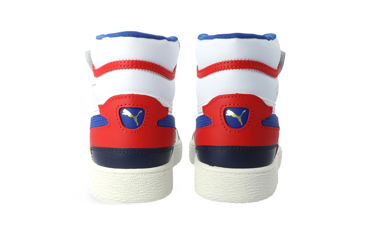 Shop (PS) Puma Ralph Sampson Mid V Ps Baskets Blanc/Bleu/Rouge 370927-02