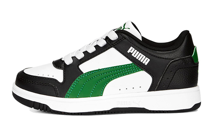 Buy (Preschool) Puma Rebound Joy Low 'Black White Green' 381985-13