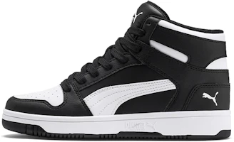(Youth) Puma Rebound Lay Up Sl Mid-high Board Shoes Black/White 370486-01 (Youth) Puma Rebound Lay Up Sl Mid-high Board Shoes Black/White 370486-01