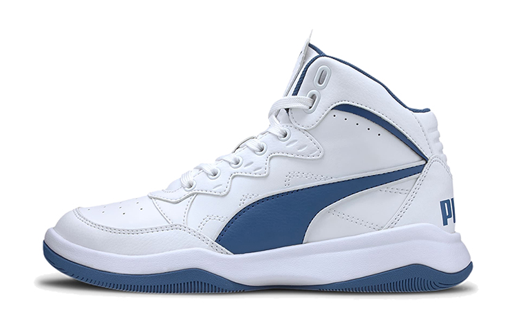 (Preschool) Puma Rebound Playoff SL (Big ) Mid White/Blue 370933-04