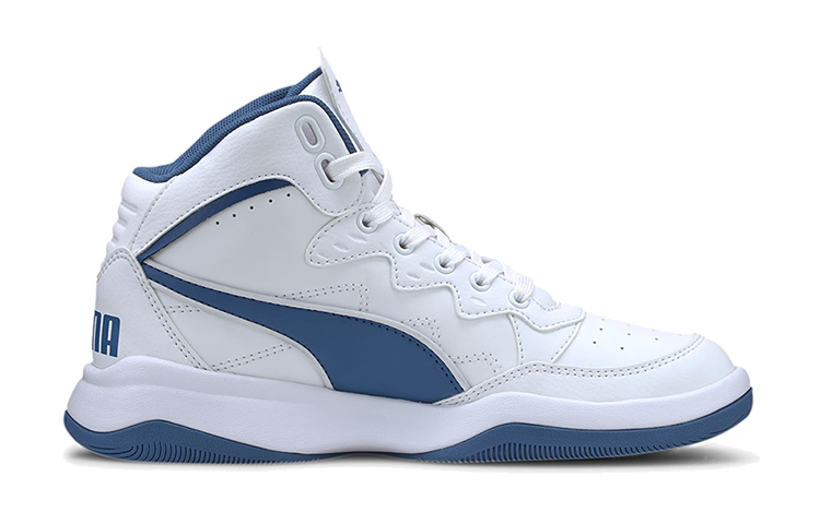 Order (Preschool) Puma Rebound Playoff SL (Big ) Mid White/Blue 370933-04