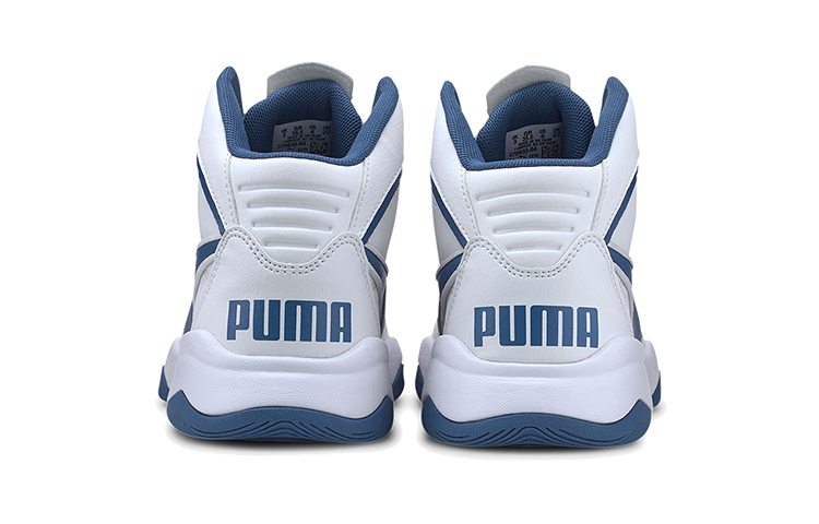Shop (Preschool) Puma Rebound Playoff SL (Big ) Mid White/Blue 370933-04