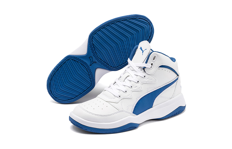 Purchase (Preschool) Puma Rebound Playoff SL (Big ) Mid White/Blue 370933-04