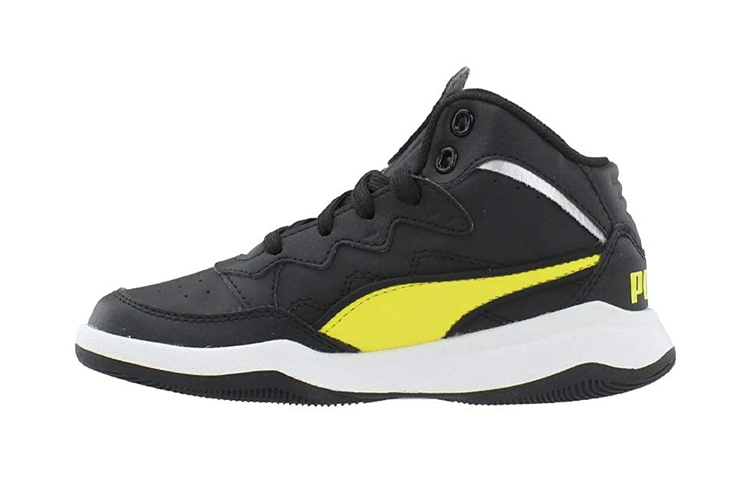 (Preschool) Puma Rebound Playoff SL Mid 'Black Yellow' 370934-05