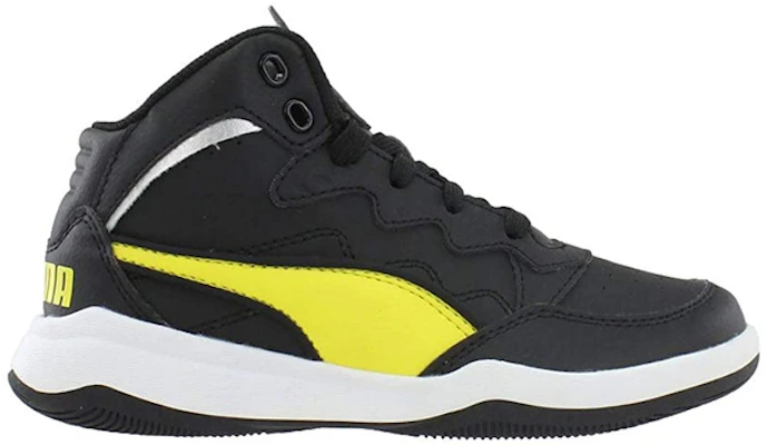(Preschool) Puma Rebound Playoff SL Mid 'Black Yellow' 370934-05 Order (Preschool) Puma Rebound Playoff SL Mid 'Black Yellow' 370934-05