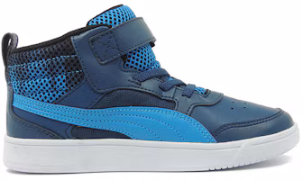 Order 中童 PUMA REBOUND Street V2 休閒 防滑耐磨 中幫 兒童板鞋 青色