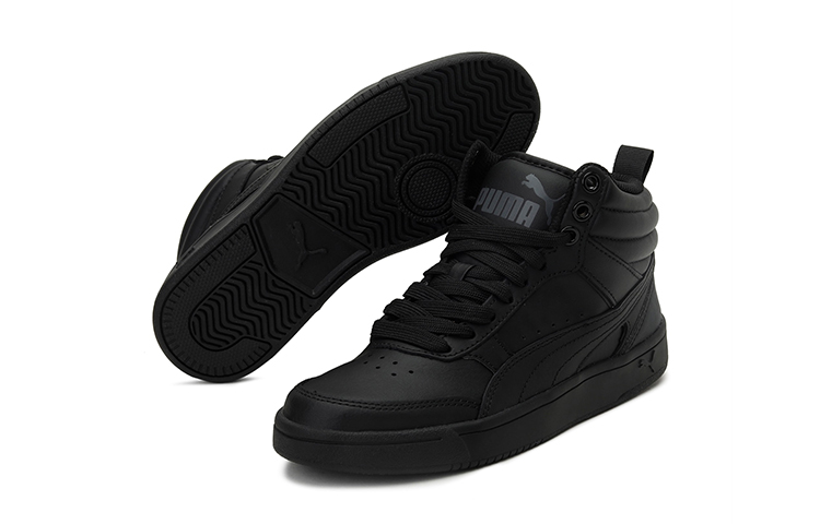 Lookbook (Preschool) Puma Rebound Street V2 Leather 'Black' 363913-01