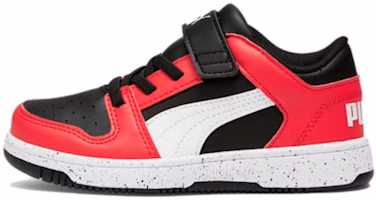 (Preschool) Puma Rebound V6 Low Little Kid 'High Risk Red Black' 390439-01 (Preschool) Puma Rebound V6 Low Little Kid 'High Risk Red Black' 390439-01