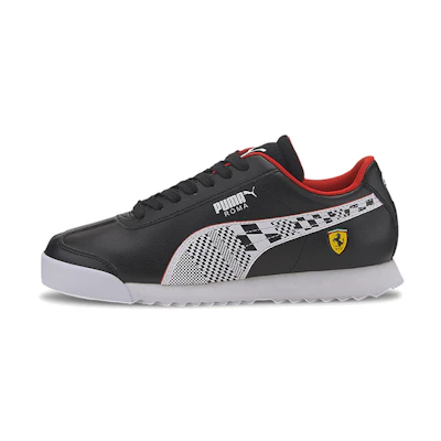 (Youth) Puma Scuderia Ferrari Roma Low Running Shoes Black/White