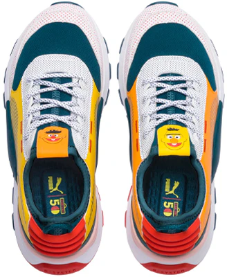 (PS) Puma Sesame Str 50 RS-0 Jr Scarpe da Corsa Bambini Bianco Giallo Rosso 369042-02 Lookbook (PS) Puma Sesame Str 50 RS-0 Jr Scarpe da Corsa Bambini Bianco Giallo Rosso 369042-02