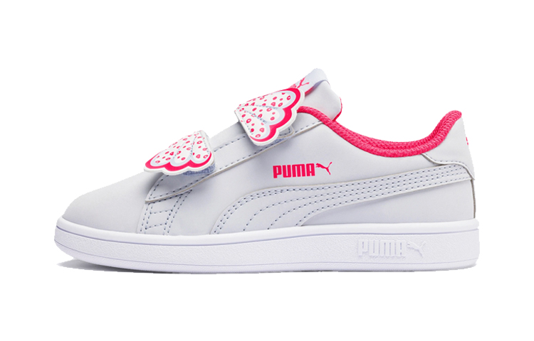 Buy 中童 PUMA Smash 蝴蝶 休閒 低筒 兒童板鞋 灰