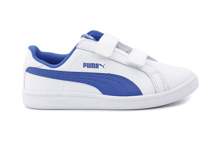 (PS) Puma Smash Leather Casual Board Shoes White/Blue 圖 2