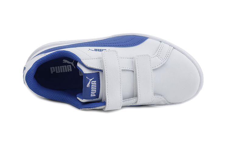 (PS) Puma Smash Leather Casual Board Shoes White/Blue 圖 3
