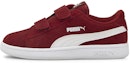 Buy 中童 PUMA Smash V2 魔術貼 休閒 減震防滑耐磨 低幫 兒童板鞋 酒紅