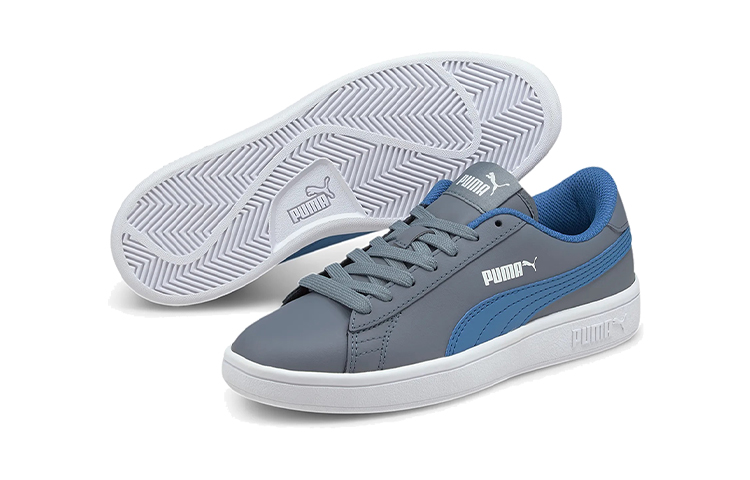 Purchase (PS) プーマ スマッシュV2 Jr グレー/青/ピンク 365170-26