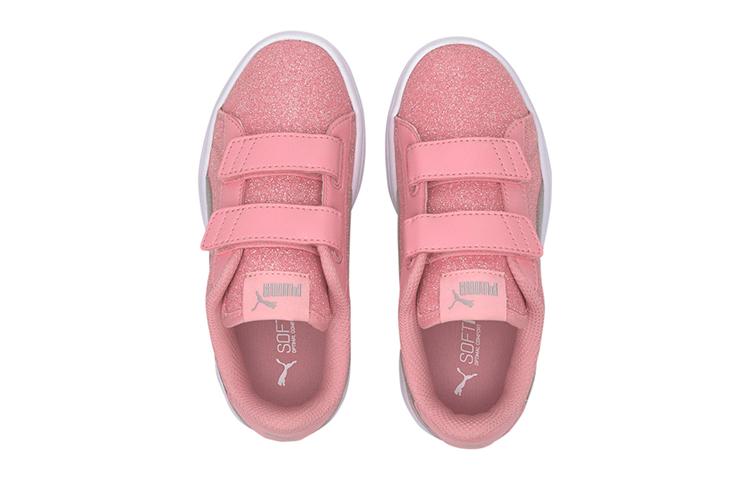 Lookbook (PS) Sepatu Lari Puma Smash V2 Glitz Glam Pink/Abu untuk Wanita 367378-15