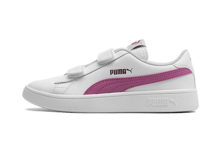 Buy 中童 PUMA Smash V2 L V 低幫 兒童板鞋 白