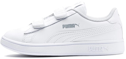 (Preschool) Puma Smash v2 Leather 'Triple White' 365173-02 (Preschool) Puma Smash v2 Leather 'Triple White' 365173-02