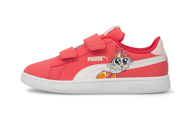 Buy 中童 PUMA Smash V2 小彪 V 簡約休閒 防滑耐磨 低筒 兒童板鞋 粉白