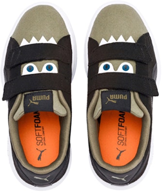 中童 PUMA Smash V2 Monster V Ps 低筒 兒童板鞋 黑綠 Lookbook 中童 PUMA Smash V2 Monster V Ps 低筒 兒童板鞋 黑綠