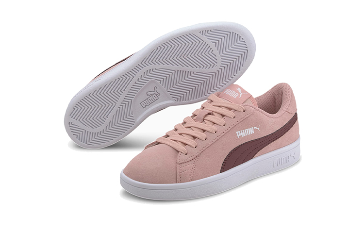 (PS) Puma Smash V2 Suede 'Pink White Brown' 圖 5