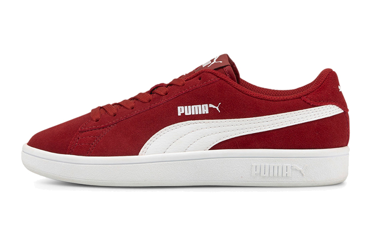 Buy 大童 PUMA Smash V2 Suede 休閒 耐磨防滑 低筒 兒童板鞋 紅白