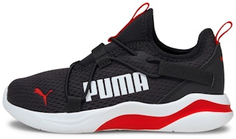 (Preschool) Puma SoftRide Rift Pop 'Black High Risk Red' 194774-01 (Preschool) Puma SoftRide Rift Pop 'Black High Risk Red' 194774-01