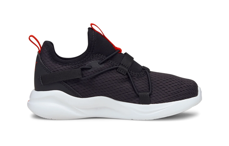 Order (PS) Puma SoftRide Rift Pop ''Zwart High Risk Rood'' 194774-01