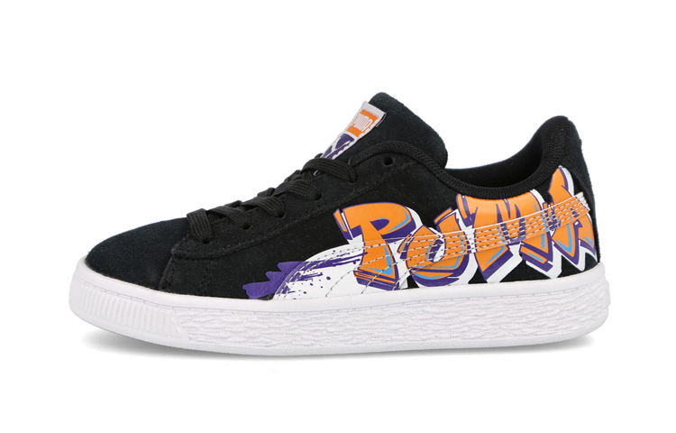 Buy 中童 PUMA Suede Street Art PS 休閒 輕便平衡 低筒 兒童滑板鞋 黑