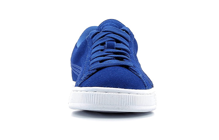 Shop 大童 PUMA Suede Classic Badge 休閒 低幫 兒童板鞋 藍色