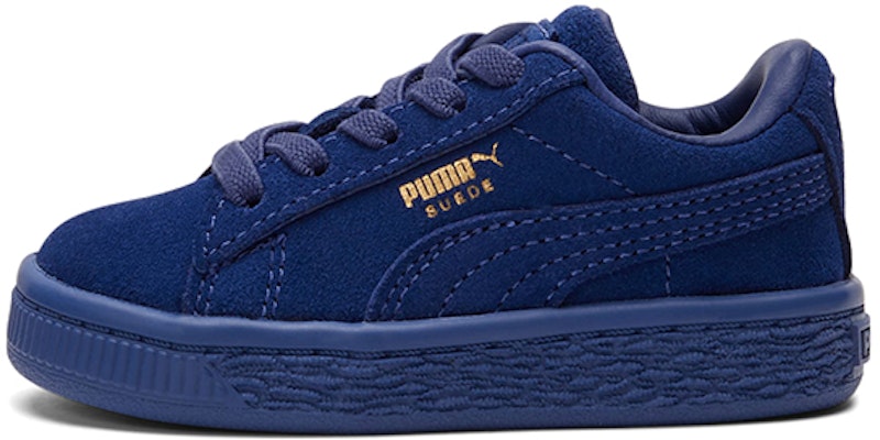 (Toddler) Puma Suede Classic Mono Gold Casual Board Shoes Blue 381572-02 Buy (Toddler) Puma Suede Classic Mono Gold Casual Board Shoes Blue 381572-02