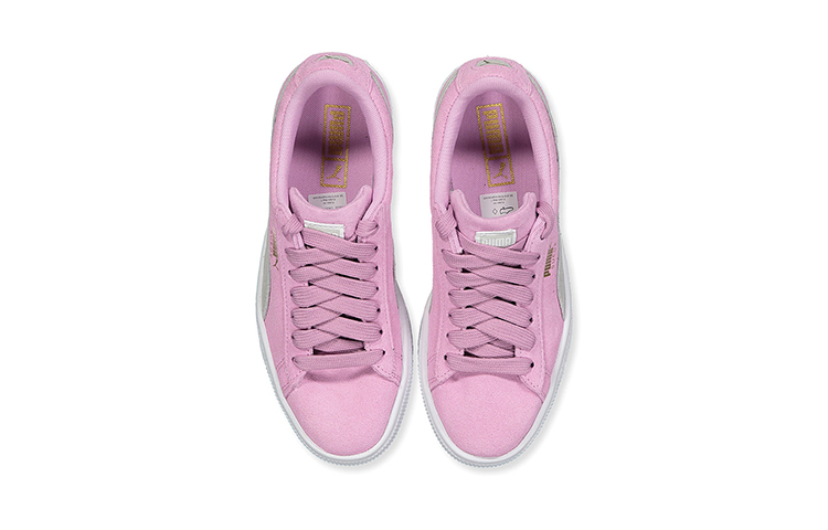 (Youth) Puma Suede Classic Casual Sneakers Pink/Grey/White 圖 5