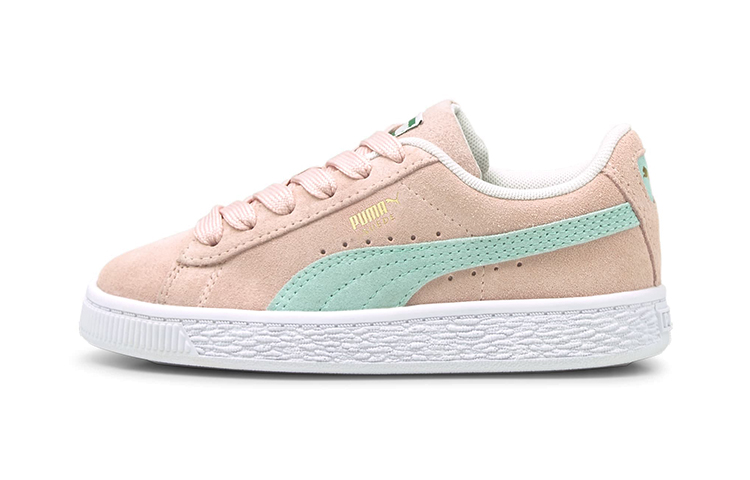 Buy 中童 PUMA Suede Classic XXI 休閒 防滑耐磨 低筒 兒童板鞋 粉白綠