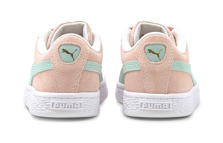 Shop 中童 PUMA Suede Classic XXI 休閒 防滑耐磨 低筒 兒童板鞋 粉白綠