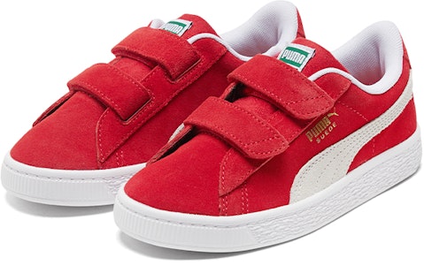 中童 PUMA Suede Classic XXI 休閒 低筒 兒童板鞋 白紅 Lookbook 中童 PUMA Suede Classic XXI 休閒 低筒 兒童板鞋 白紅