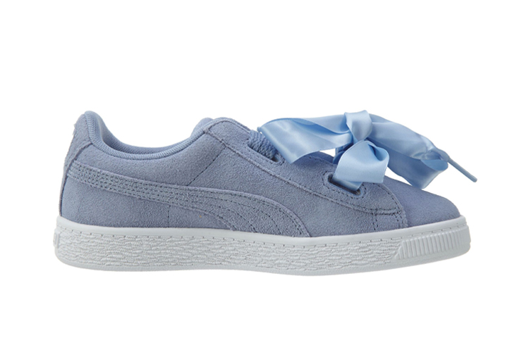 Order 中童 PUMA Suede Heart 風格緞帶低幫兒童板鞋 藍白