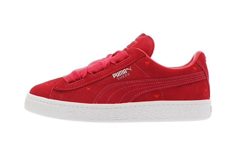 Buy 中童 PUMA Suede Heart Ps 輕便透氣 低幫 兒童板鞋 紅
