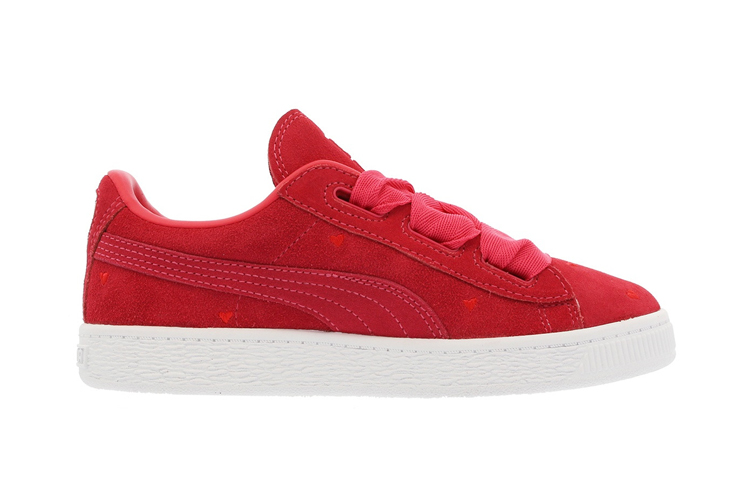 Order 中童 PUMA Suede Heart Ps 輕便透氣 低幫 兒童板鞋 紅