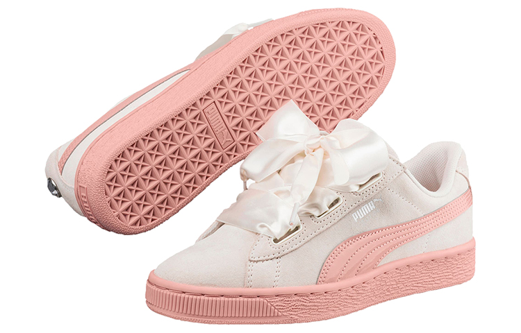 Order PUMA 麂皮心 Safari 絲綢緞帶 低筒 板鞋 女款 卡其粉