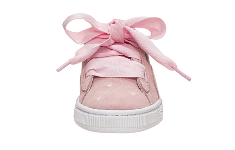 Order 大童 PUMA Suede Heart Valentine 蝴蝶結休閒 低筒 兒童板鞋 粉