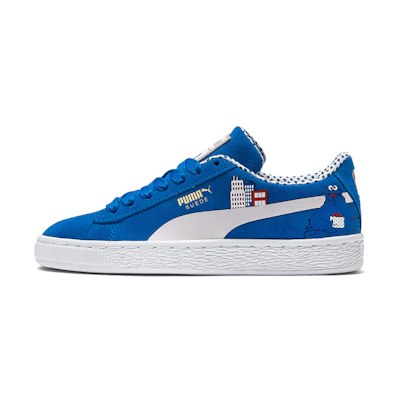 (Youth) Puma Sesame Street 50 Suede Casual Sneakers Blue/Grey/White