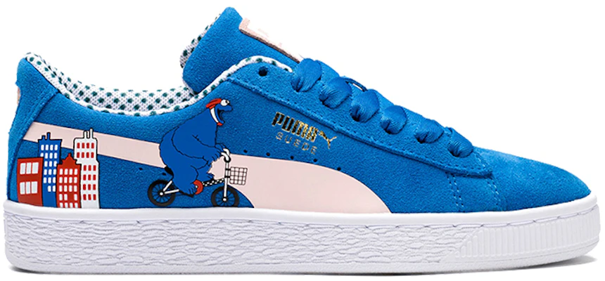 Buy Youth Puma Sesame Street 50 Suede Casual Sneakers Blue Grey White 368923 01 Novelship