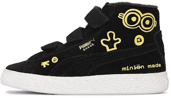 (Preschool) Puma Minions Suede Mid Casual Board Shoes Black 366633-01 (Preschool) Puma Minions Suede Mid Casual Board Shoes Black 366633-01