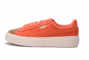 (Preschool) Puma Suede Platform Glam Jr Pink/ 'Gold' 364921-05 (Preschool) Puma Suede Platform Glam Jr Pink/ 'Gold' 364921-05