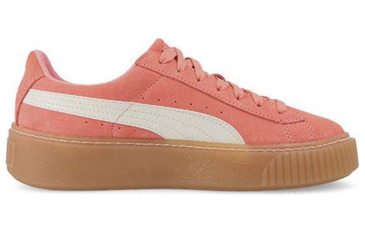 Order 彪馬麂皮厚底低幫板鞋 女款 粉白