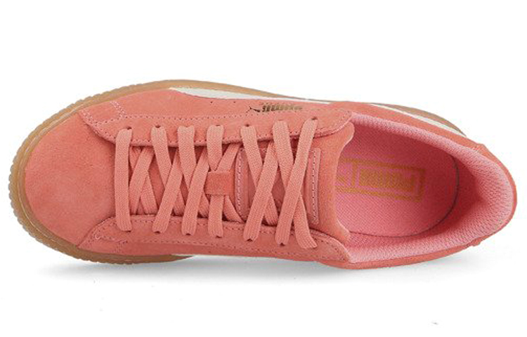 Shop 彪馬麂皮厚底低幫板鞋 女款 粉白