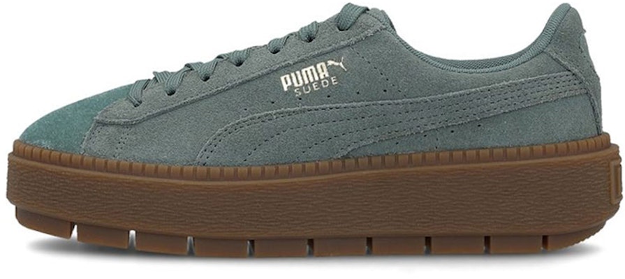 (Preschool) Puma Suede Platform Trace Velor 'Warm Green' 366696-02 Buy (Preschool) Puma Suede Platform Trace Velor 'Warm Green' 366696-02