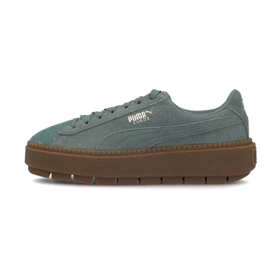 (PS) Puma Suede Platform Trace Velor 'Warm Green'